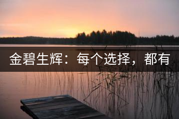 金碧生輝：每個(gè)選擇，都有選擇的理由