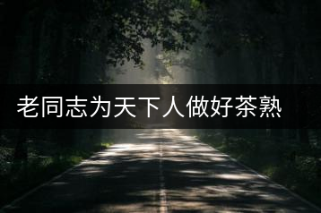 老同志為天下人做好茶熟餅評測