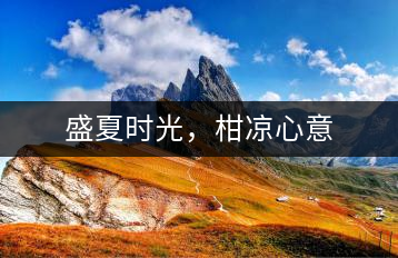 盛夏時(shí)光，柑涼心意