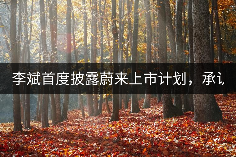 李斌首度披露蔚來上市計(jì)劃,承認(rèn)ES8量產(chǎn)延期 李斌首度披露蔚來上市計(jì)劃,承認(rèn)ES8量產(chǎn)延期