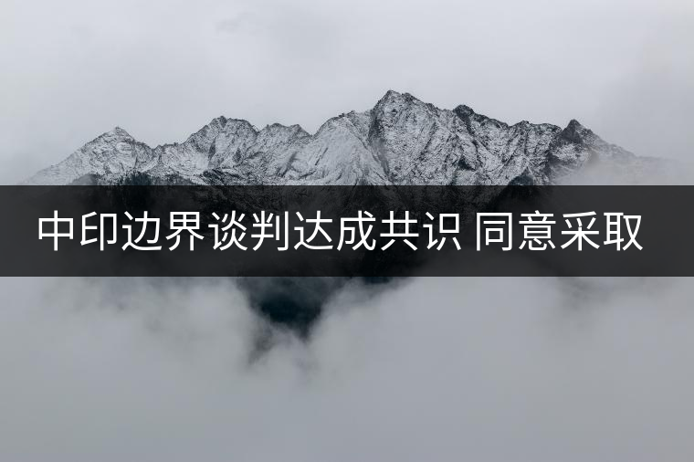 中印邊界談判達成共識 同意采取措施避免沖突 中印邊界談判達成共識 同意采取措施避免沖突