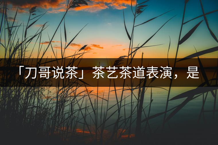 「刀哥說茶」茶藝茶道表演，是裝還是文化？