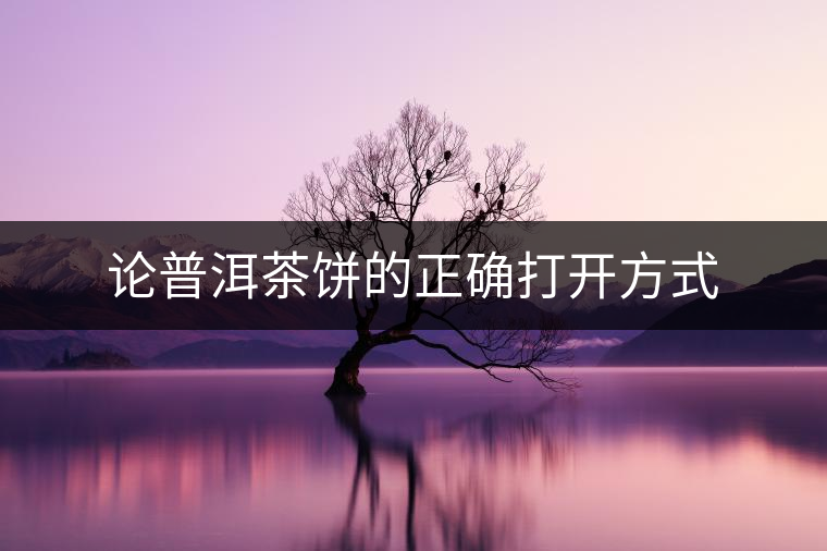 論普洱茶餅的正確打開(kāi)方式