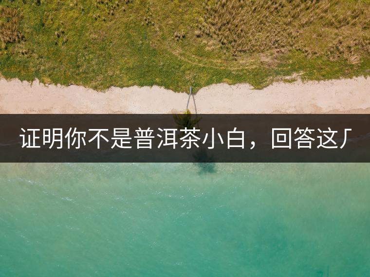 證明你不是普洱茶小白，回答這幾個(gè)問題先！