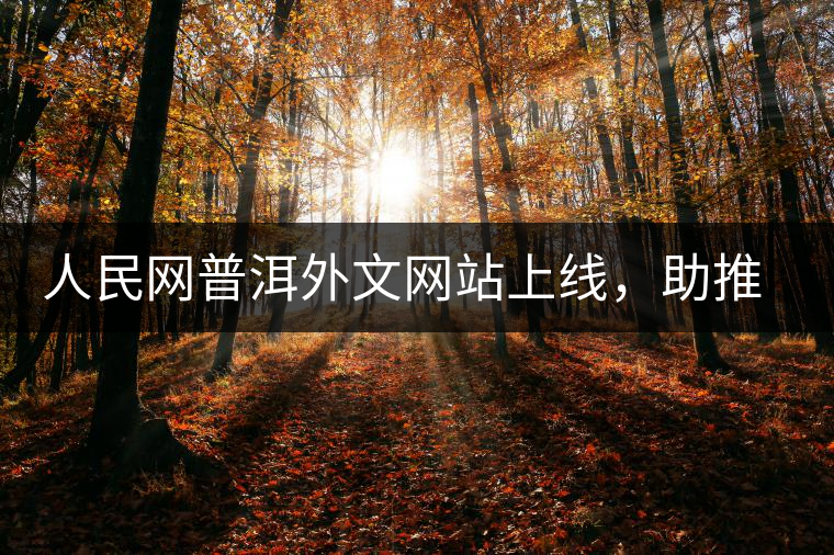 人民網(wǎng)普洱外文網(wǎng)站上線，助推普洱茶國際影響力