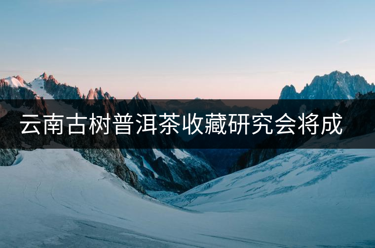 云南古樹普洱茶收藏研究會(huì)將成立 云南古樹普洱茶收藏研究會(huì)將成立