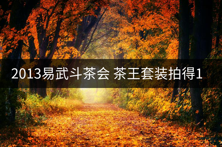 2013易武斗茶會(huì) 茶王套裝拍得16萬 2013易武斗茶會(huì) 茶王套裝拍得16萬