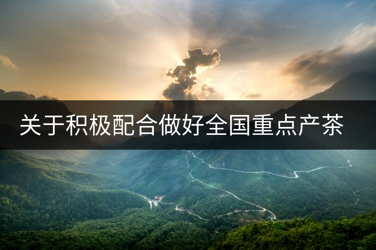 關(guān)于積極配合做好全國重點產(chǎn)茶縣、百強茶企和年度經(jīng)濟人物調(diào)查推選工作的通知 關(guān)于積極配合做好全國重點產(chǎn)茶縣、百強茶企和年度經(jīng)濟人物調(diào)查推選工作的通知