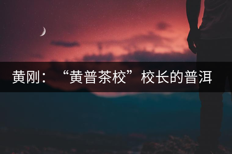 黃剛:“黃普茶校”校長(zhǎng)的普洱哲學(xué)觀 黃剛:“黃普茶?!毙iL(zhǎng)的普洱哲學(xué)觀