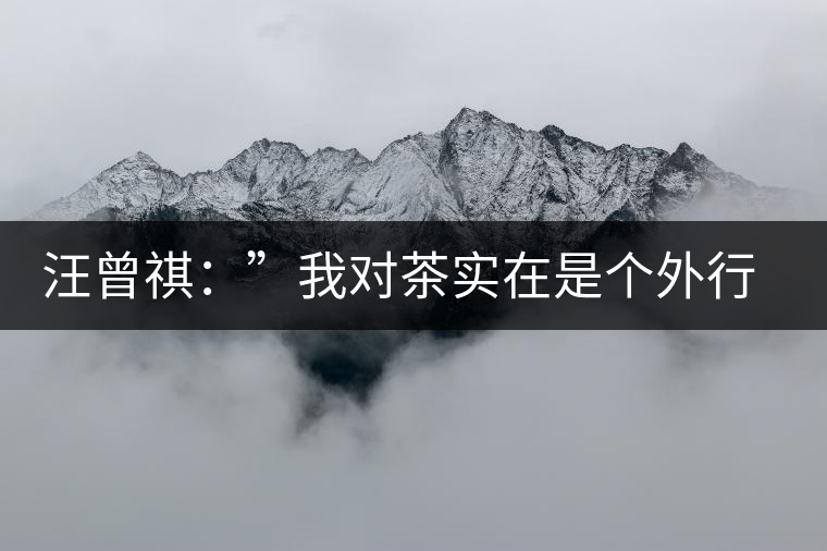 汪曾祺：”我對(duì)茶實(shí)在是個(gè)外行“