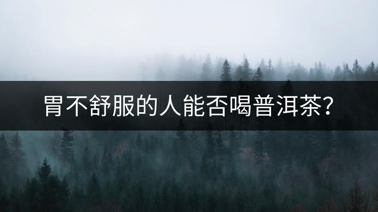 胃不舒服的人能否喝普洱茶？