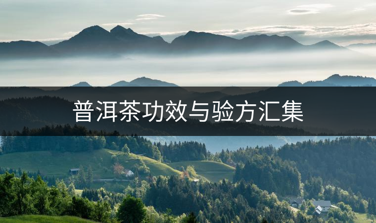 普洱茶功效與驗(yàn)方匯集