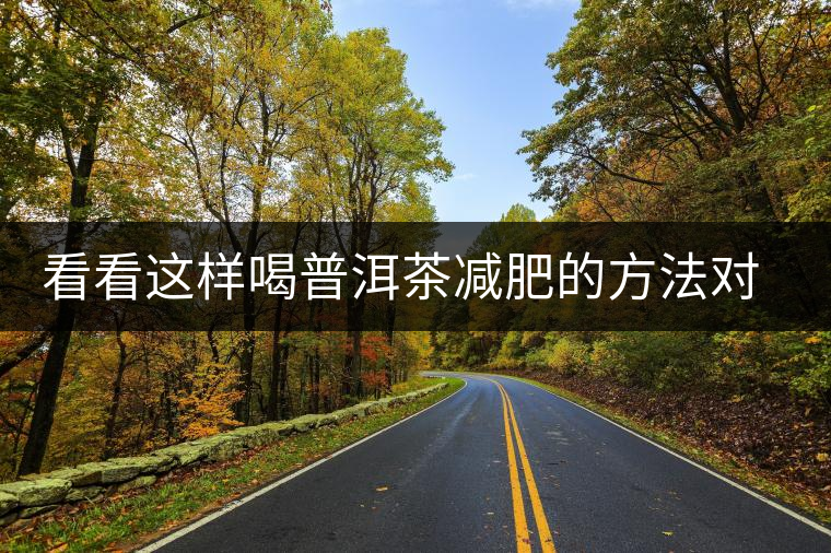 看看這樣喝普洱茶減肥的方法對(duì)你有用嗎？