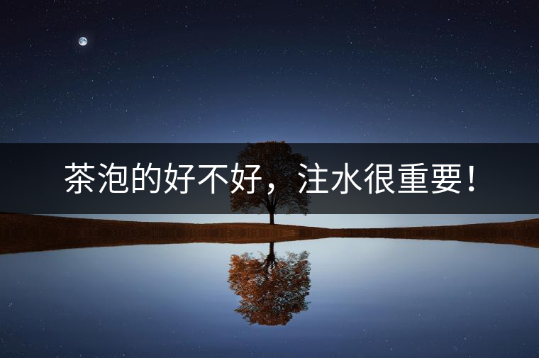 茶泡的好不好，注水很重要！