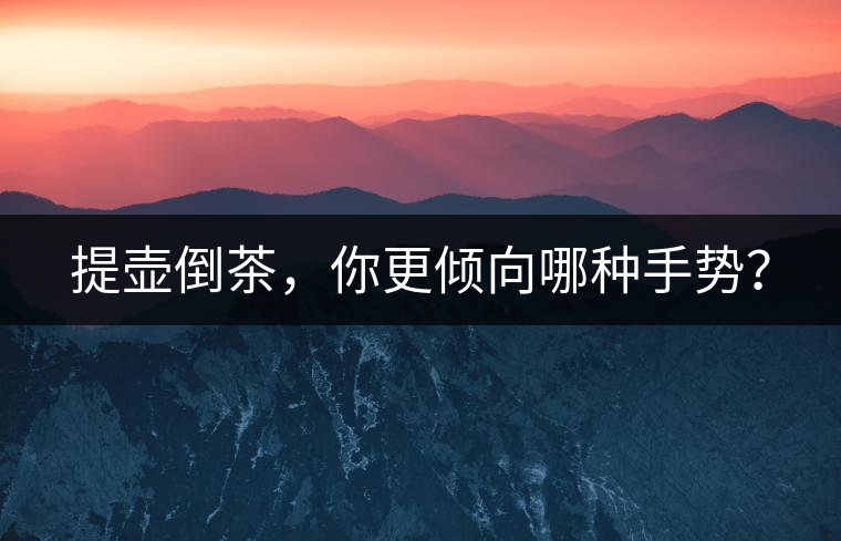 提壺倒茶，你更傾向哪種手勢？