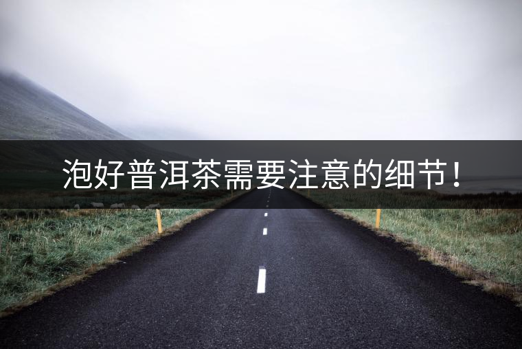 泡好普洱茶需要注意的細(xì)節(jié)！