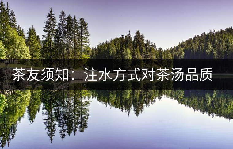茶友須知:注水方式對茶湯品質(zhì)的影響 茶友須知:注水方式對茶湯品質(zhì)的影響