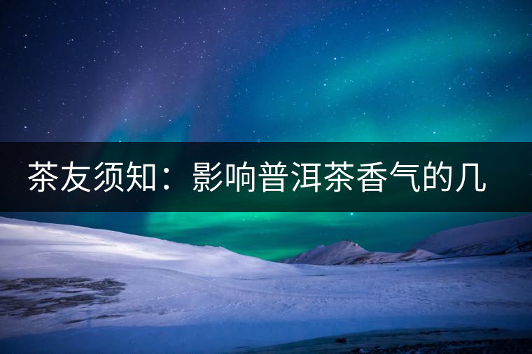 茶友須知:影響普洱茶香氣的幾個主要因素 茶友須知:影響普洱茶香氣的幾個主要因素