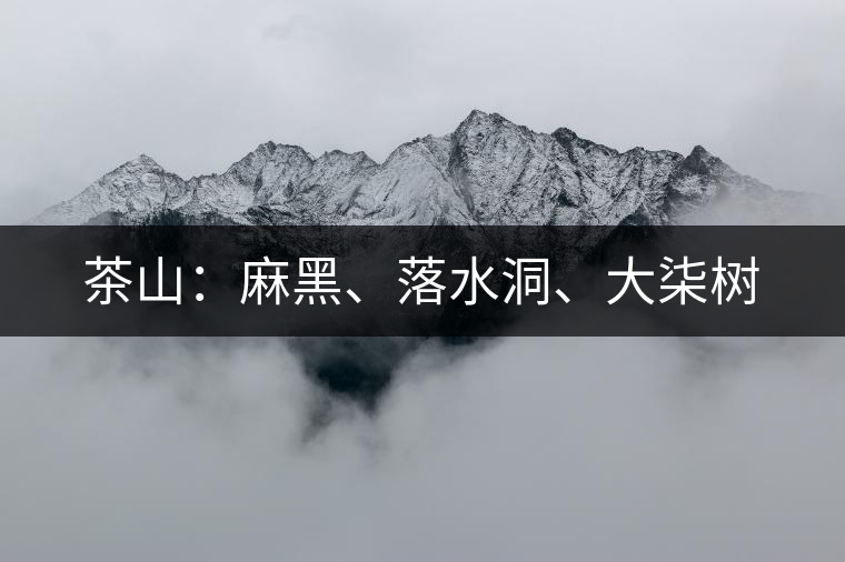茶山：麻黑、落水洞、大柒樹
