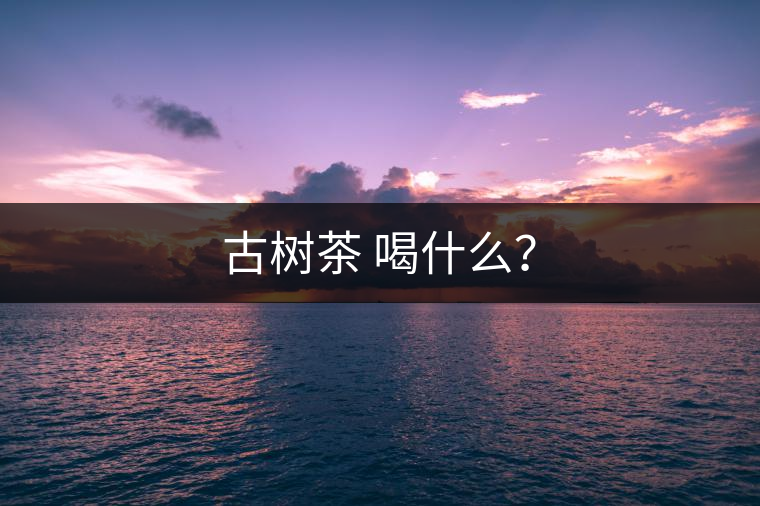 古樹茶 喝什么? 古樹茶 喝什么?