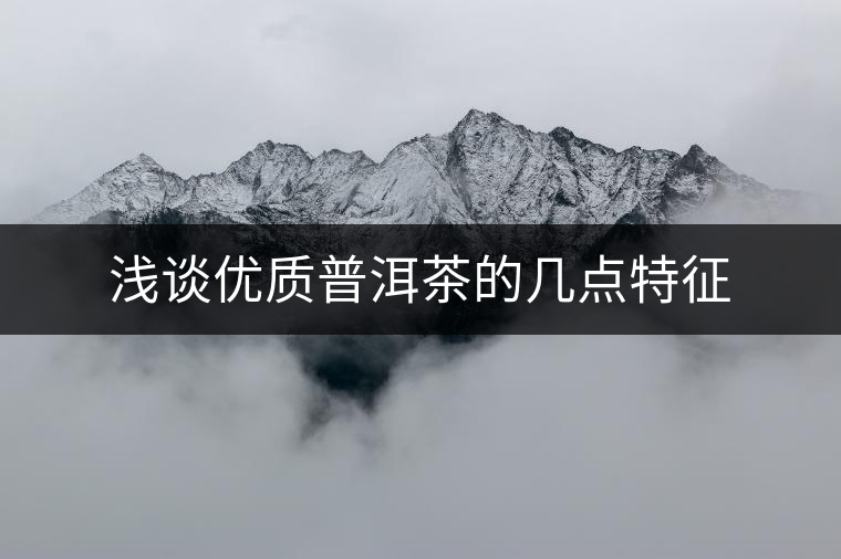 淺談優(yōu)質(zhì)普洱茶的幾點特征 淺談優(yōu)質(zhì)普洱茶的幾點特征