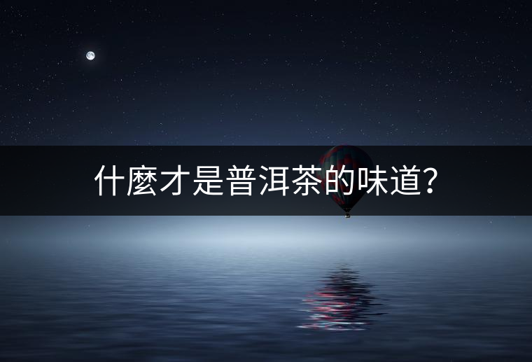 什麼才是普洱茶的味道？