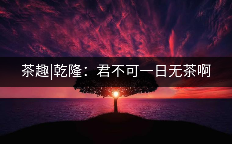 茶趣|乾?。壕豢梢蝗諢o(wú)茶啊