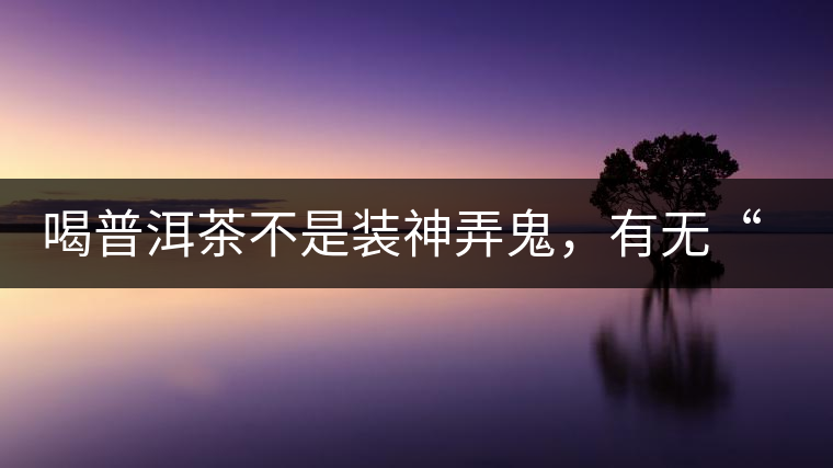 喝普洱茶不是裝神弄鬼，有無(wú)“茶氣”不要盲目崇拜