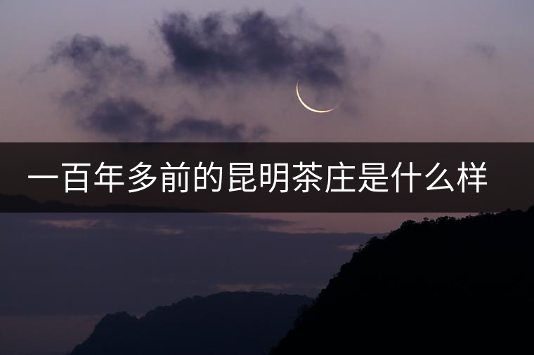 一百年多前的昆明茶莊是什么樣的 一百年多前的昆明茶莊是什么樣的