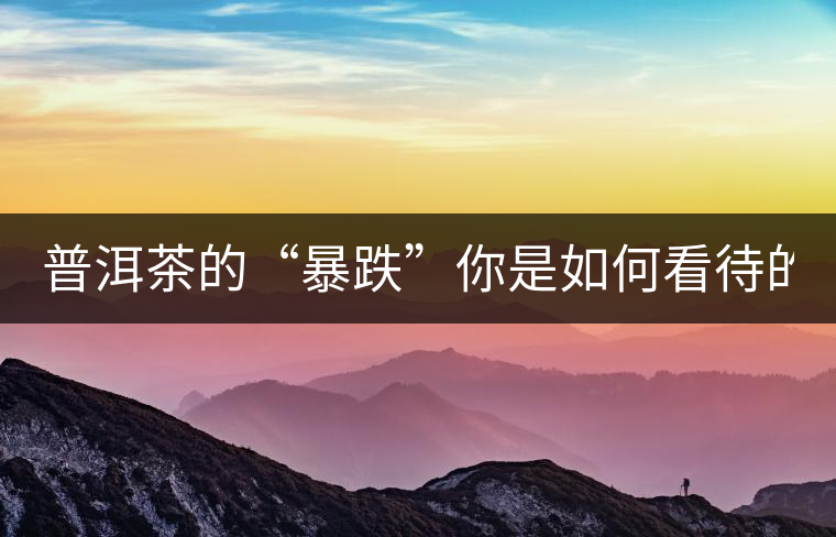 普洱茶的“暴跌”你是如何看待的? 普洱茶的“暴跌”你是如何看待的?