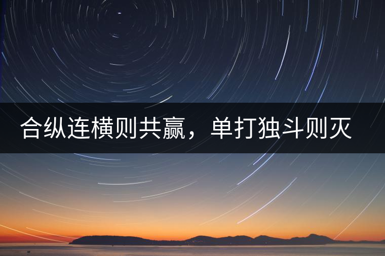 合縱連橫則共贏，單打獨(dú)斗則滅亡