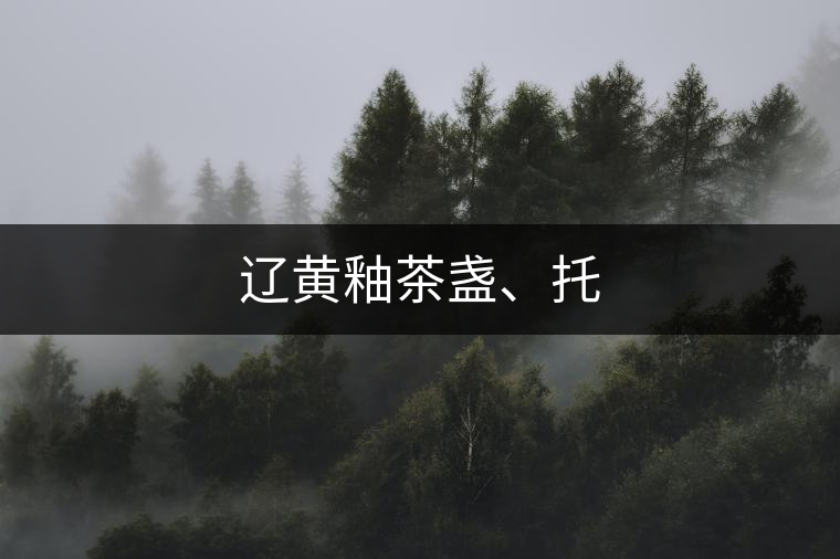 遼黃釉茶盞、托