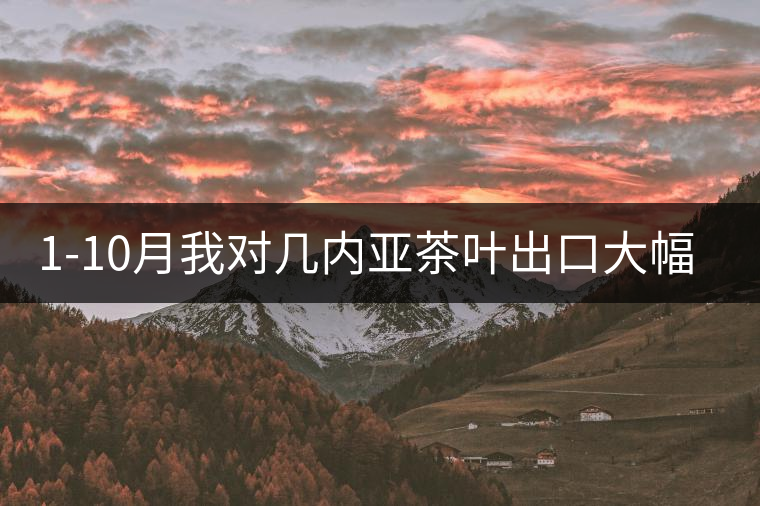1-10月我對幾內(nèi)亞茶葉出口大幅遞增 1-10月我對幾內(nèi)亞茶葉出口大幅遞增