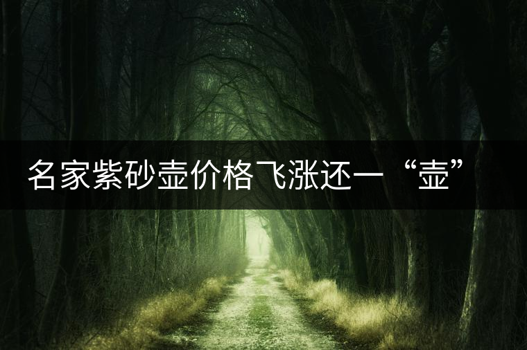 名家紫砂壺價格飛漲還一“壺”難求 名家紫砂壺價格飛漲還一“壺”難求