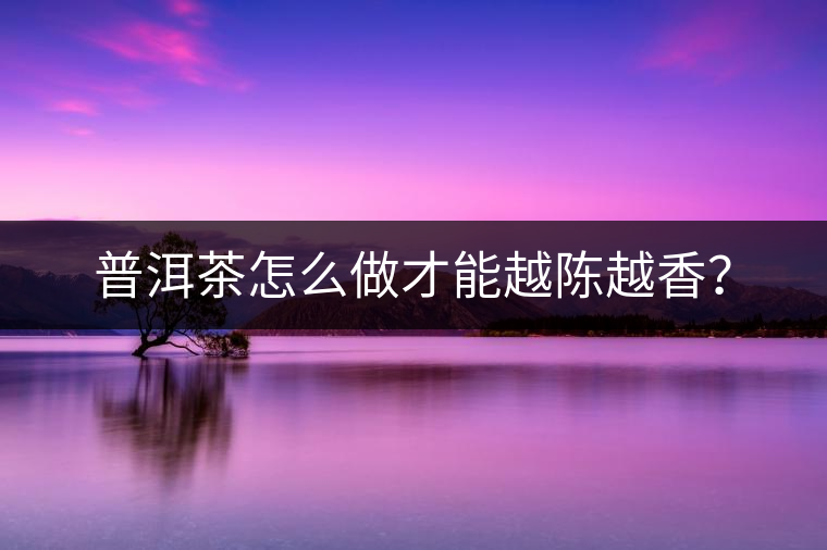 普洱茶怎么做才能越陳越香？