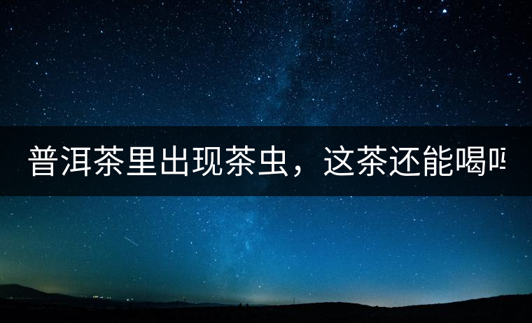 普洱茶里出現(xiàn)茶蟲，這茶還能喝嗎？