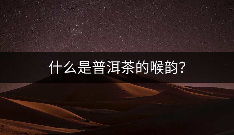 什么是普洱茶的喉韻？