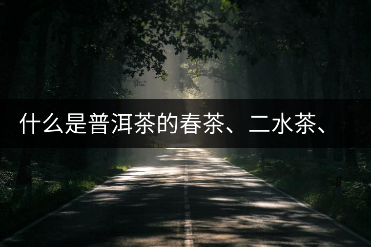 什么是普洱茶的春茶、二水茶、三水茶、四水茶