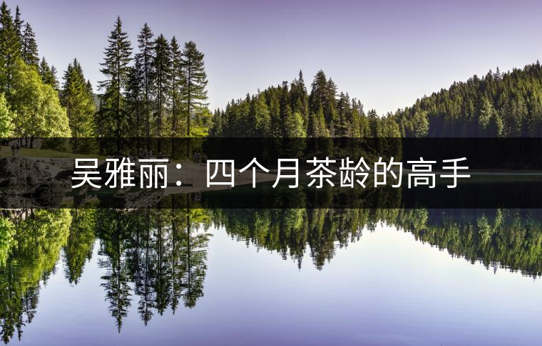 吳雅麗:四個(gè)月茶齡的高手 吳雅麗:四個(gè)月茶齡的高手