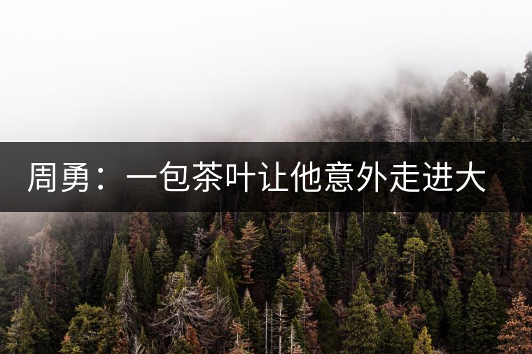 周勇:一包茶葉讓他意外走進(jìn)大健康產(chǎn)業(yè) 周勇:一包茶葉讓他意外走進(jìn)大健康產(chǎn)業(yè)