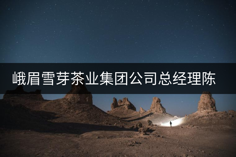 峨眉雪芽茶業(yè)集團公司總經(jīng)理陳耿先生專訪 峨眉雪芽茶業(yè)集團公司總經(jīng)理陳耿先生專訪