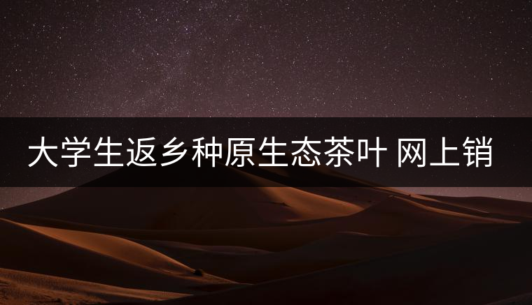 大學(xué)生返鄉(xiāng)種原生態(tài)茶葉 網(wǎng)上銷售獲好評(píng) 大學(xué)生返鄉(xiāng)種原生態(tài)茶葉 網(wǎng)上銷售獲好評(píng)