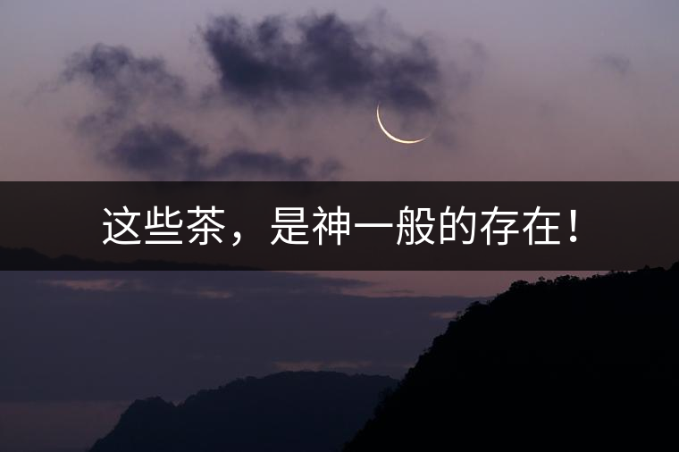 這些茶，是神一般的存在！