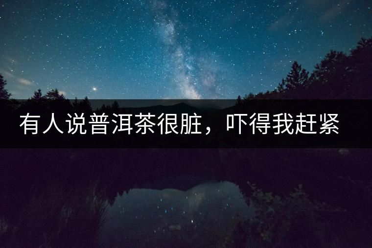 有人說普洱茶很臟，嚇得我趕緊喝杯熟茶壓壓驚