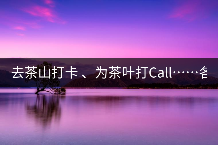 去茶山打卡 、為茶葉打Call……各路人馬為何如此鐘愛(ài)產(chǎn)地源頭？ 2018-04-09 18:14 興