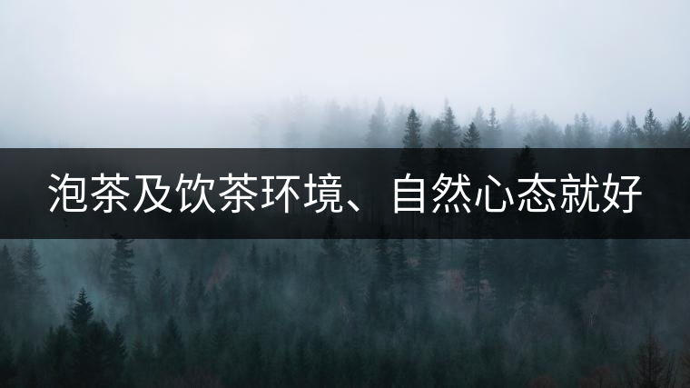 泡茶及飲茶環(huán)境、自然心態(tài)就好