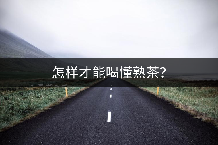 怎樣才能喝懂熟茶？