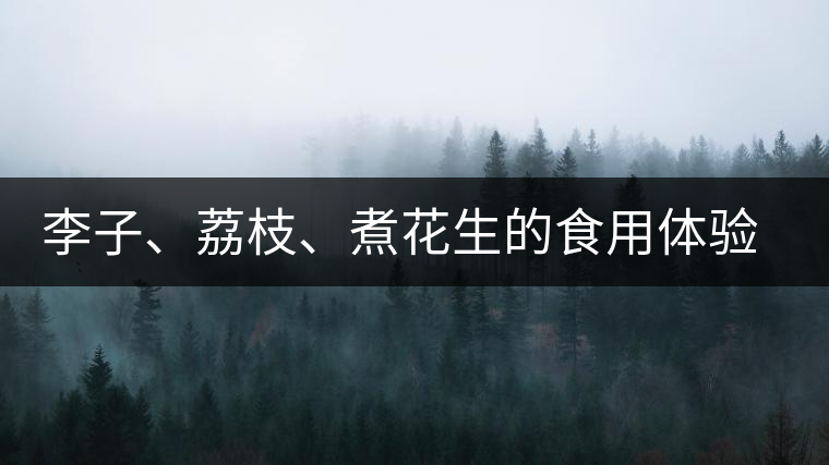 李子、荔枝、煮花生的食用體驗(yàn)來比對(duì)普洱茶的湯體口感