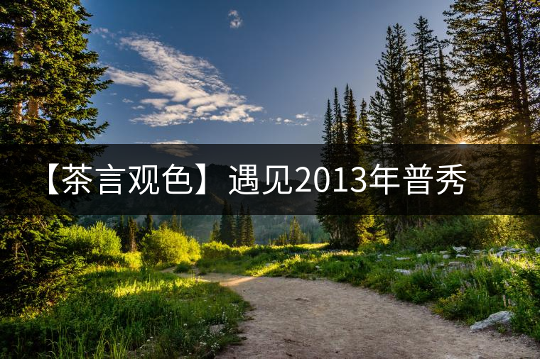 【茶言觀色】遇見2013年普秀如初見 【茶言觀色】遇見2013年普秀如初見