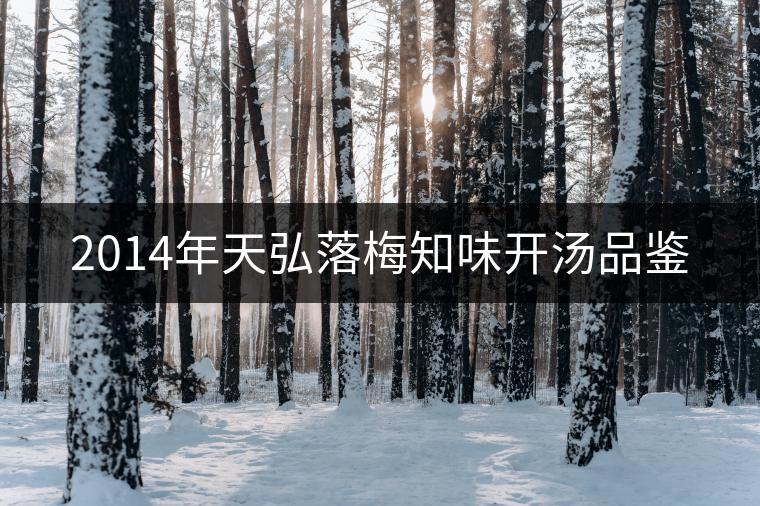 2014年天弘落梅知味開湯品鑒 2014年天弘落梅知味開湯品鑒